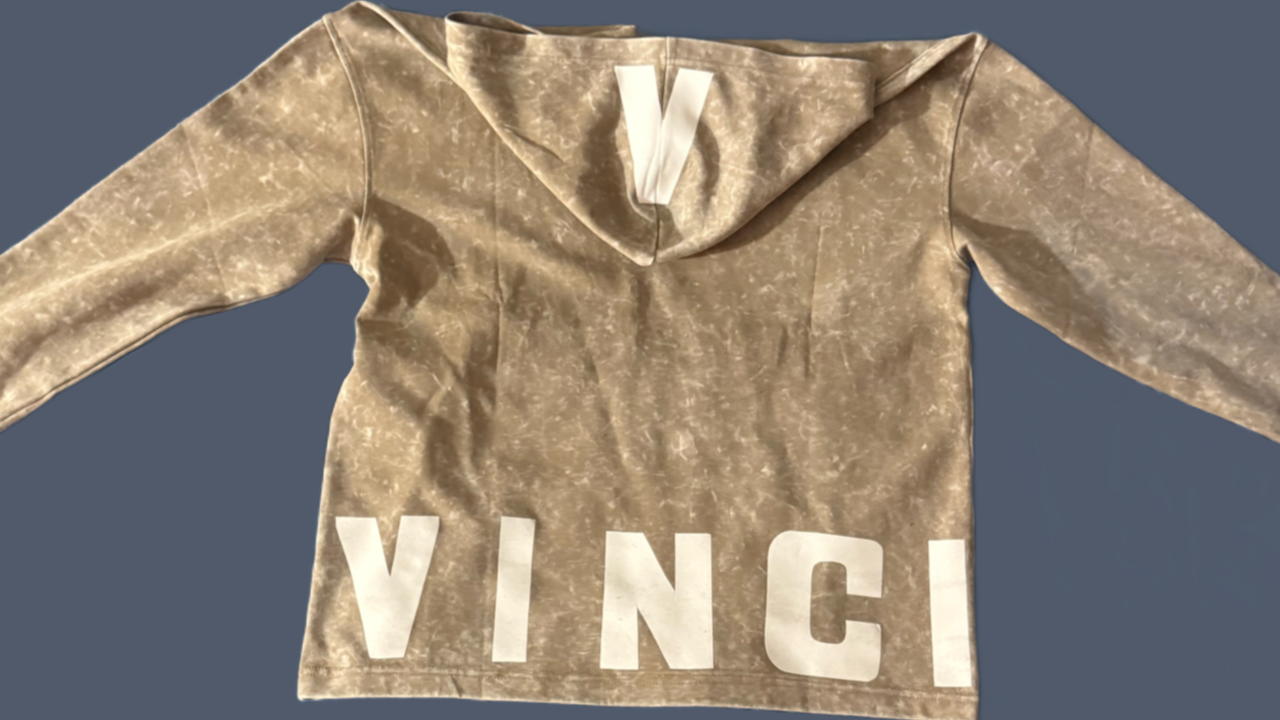 beige long sleeve hoodie