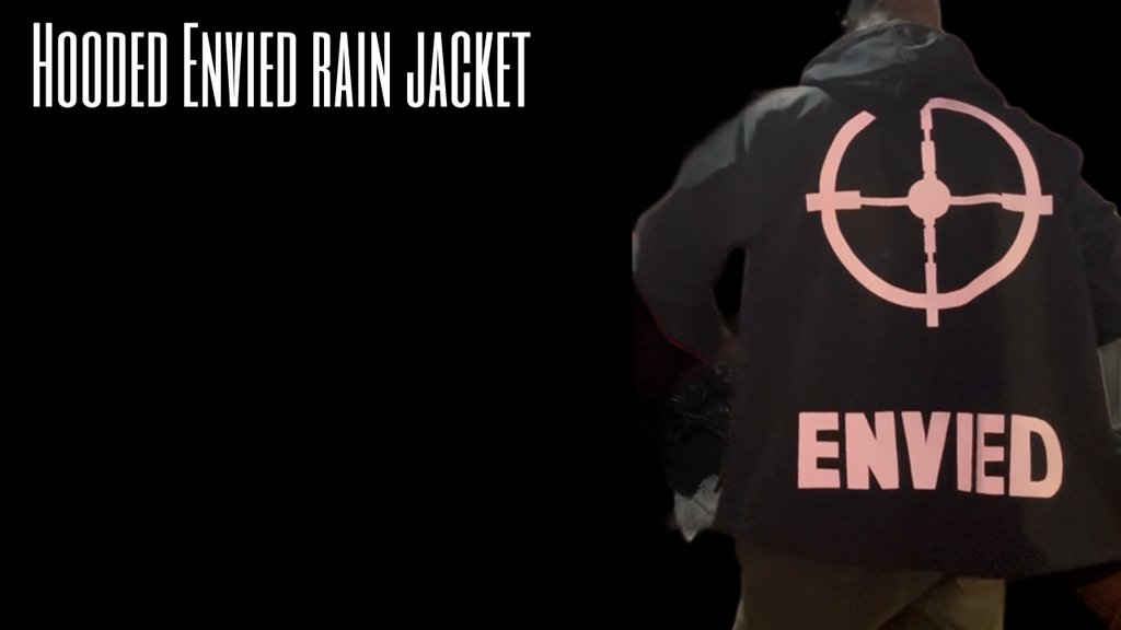 reflective hooded rain jacket